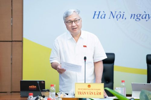 Phó Chủ nhiệm Ủy ban Công tác đại biểu Trần Văn Lâm phát biểu