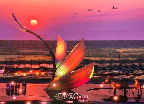 Dự án biểu tượng tôn vinh lúa nước xây dựng tại xã Vĩnh Lợi, dự kiến hoàn thành trong năm 2026. Ảnh: HỮU THỌ.