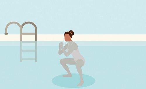 Bài tập nhảy ngồi xổm tác động đến toàn bộ cơ thể, thúc đẩy quá trình đốt mỡ thừa. Ảnh EH.