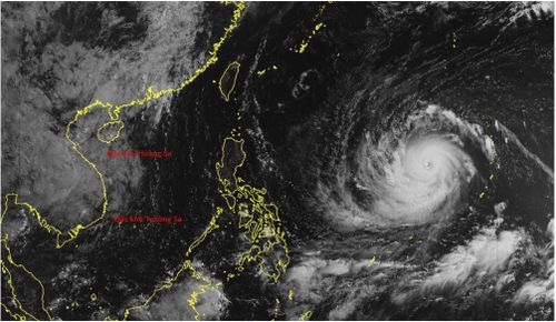 Hình ảnh của siêu bão BAVI trên ảnh mây vệ tinh Himawari của Nhật Bản lúc7h30 sáng ngày 07/7/2026