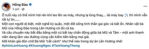 Dòng trạng thái đầy hài hước nhưng cũng ẩn chứa nhiều ẩn ý của Hồng Đào trên trang cá nhân.