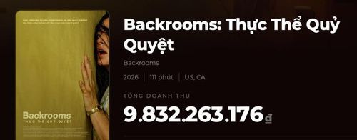 Tại Việt Nam, Backrooms: Thực Thể Quỷ Quyệt cũng tiến sát cột mốc 10 tỷ đồng nhờ sự ủng hộ cuồng nhiệt từ cộng đồng người hâm mộ. Nguồn: Box Office