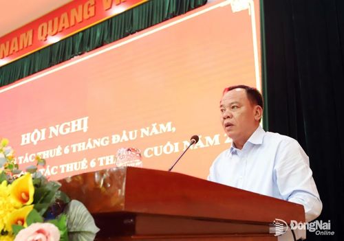 Phó Bí thư Thành ủy Đồng Nai Võ Tấn Đức phát biểu chỉ đạo tại hội nghị. Ảnh: B.Nguyên
