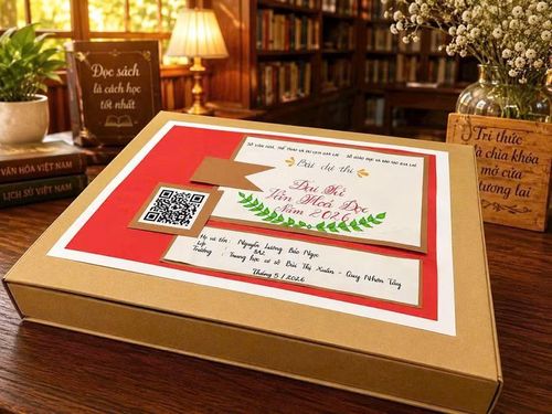  Mã QR đính kèm bài thi của em Nguyễn Lương Bảo Ngọc như một minh họa cho ý tưởng lập thư viện số thông minh bằng mã QR. Ảnh: P.D 