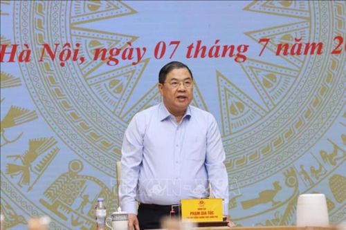 Phó Thủ tướng Thường trực Chính phủ Phạm Gia Túc phát biểu kết luận hội nghị (Ảnh: TTXVN)
