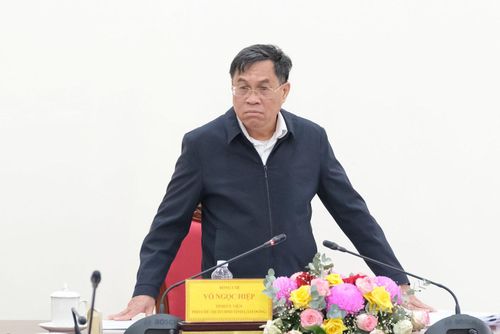 Tỉnh ủy viên, Phó Chủ tịch UBND tỉnh Võ Ngọc Hiệp phát biểu chỉ đạo tại buổi làm việc