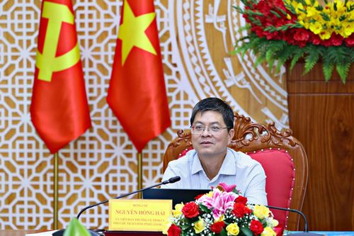 Phó Chủ tịch UBND tỉnh Nguyễn Hồng Hải chủ trì hội nghị tại điểm cầu UBND tỉnh Lâm Đồng