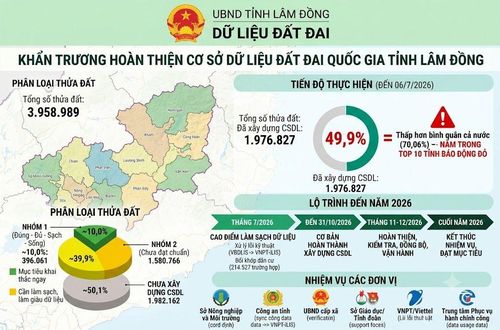 Dữ liệu đất đai hiện nay trên địa bàn tỉnh Lâm Đồng ( ảnh do AI tạo).