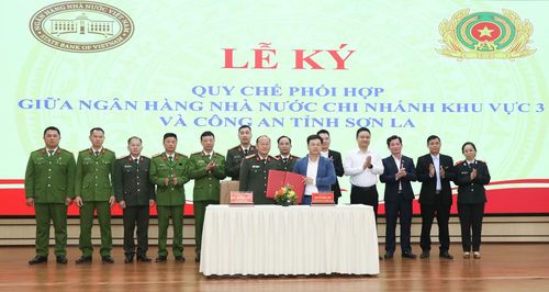 Công an tỉnh Sơn La ký kết quy chế phối hợp với Ngân hàng Nhà nước khu vực 3.