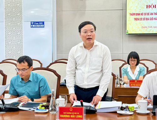 Thứ trưởng Bộ Nội vụ Trương Hải Long phát biểu tại hội nghị.