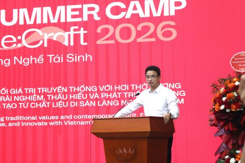 PGS.TS Vũ Ngọc Anh, Hiệu trưởng Trường Đại học Kiến trúc Hà Nội phát biểu. Ảnh: Vi Giáng