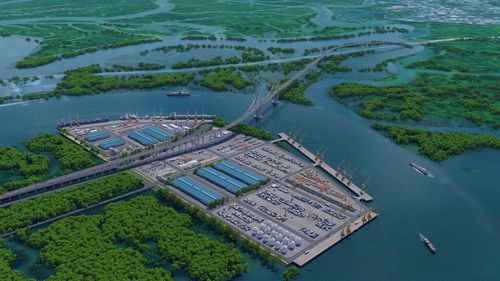 Phối cảnh dự án Cảng Quốc tế QTM. Ảnh: Sài Gòn Giải Phóng.