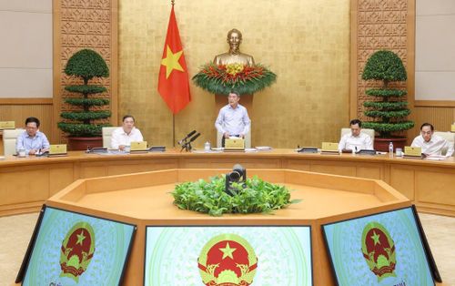  Phiên họp Chính phủ chuyên đề về xây dựng pháp luật. Ảnh: VIẾT CHUNG 
