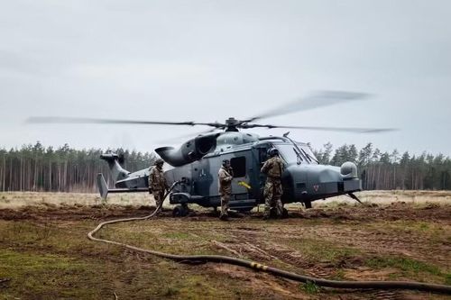 Một chiếc trực thăng AH1 Wildcat thuộc Trung đoàn Không quân Lục quân số 1.