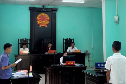 Toàn cảnh phiên tòa xét xử.