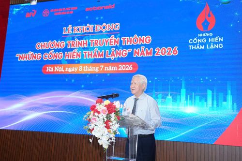 Ông Tạ Việt Anh, Chủ tịch Hội đồng Quản lý Quỹ Hỗ trợ chương trình, dự án an sinh xã hội Việt Nam phát biểu tại sự kiện.