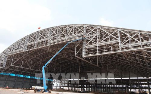 Khu sửa chữa máy bay tại sân bay Long Thành. Ảnh: Công Phong - TTXVN