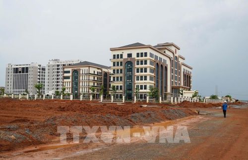 Trụ sở cơ quan quản lý Nhà nước tại sân bay Long Thành đã hoàn thành. Ảnh: Công Phong - TTXVN