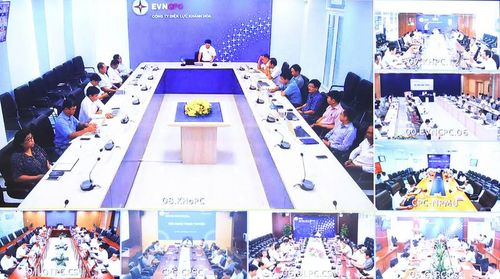 Hội nghị được kết nối trực tuyến đến các Công ty Điện lực, đơn vị hậu cần và Người đại diện phần vốn của EVNCPC tại các công ty cổ phần. Ảnh: Phương Nam
