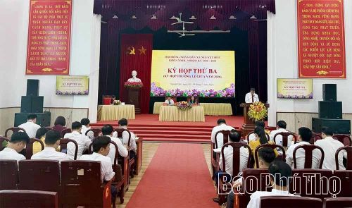 Quang cảnh Kỳ họp thứ Ba, HĐND xã Nguyệt Đức khóa XXIII, nhiệm kỳ 2026-2031.