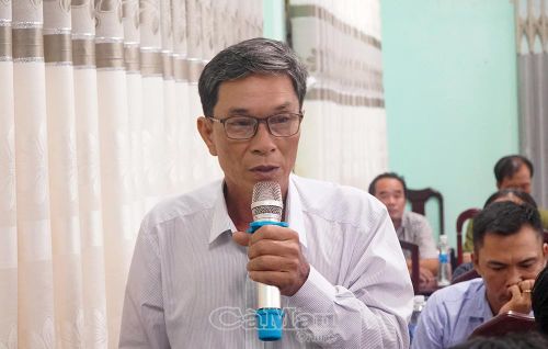 Ông Lê Thanh Tâm, ấp Hồng Phước, kiến nghị phát triển lộ giao thông thôn.