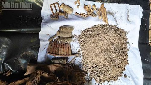 Hài cốt liệt sĩ do Quân đoàn 34 tìm kiếm, quy tập.