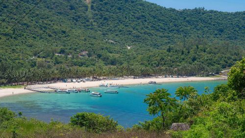 Làn nước trong xanh của các bãi biển khiến việc ngắm nhìn san hô trở nên thi vị hơn tại Cù Lao Chàm, bởi ảnh nắng có thể đi xuống sâu làn nước.