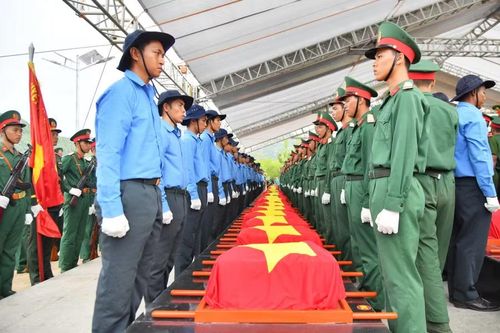 235 hài cốt liệt sĩ được an táng lần này là kết quả của quá trình tìm kiếm, quy tập trong mùa khô 2025 - 2026.
