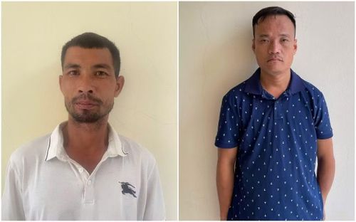 Hai đối tượng tại cơ quan Công an.