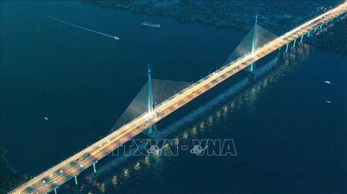 Phối cảnh cầu Long Hưng bắc qua sông Đồng Nai nối thành phố Đồng Nai và TP Hồ Chí Minh. Ảnh: TTXVN phát
