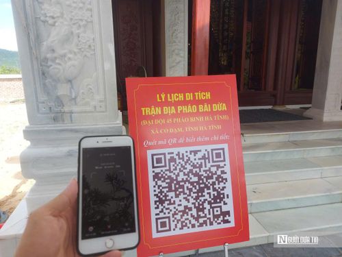 Khu di tích đã được gắn mã QR để người dân, du khách thuận lợi trong việc tìm hiểu lịch sử.