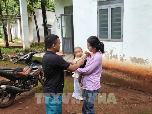 Anh Điểu Năng định cư tại Điểm dân cư liền kề Đồn biên phòng Đắk Ơ. Ảnh: K GƯỈH - TTXVN