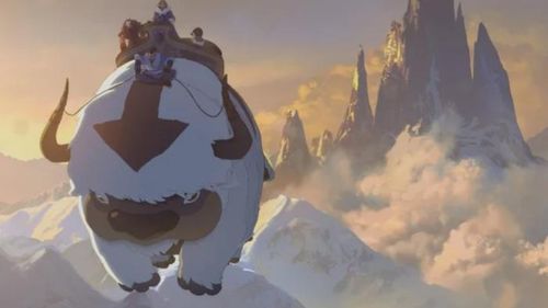 Trailer đầu tiên hé lộ tạo hình Aang trưởng thành cùng hành trình mới bên Katara, Sokka, Toph và những người đồng đội quen thuộc. Ảnh: Paramount+.
