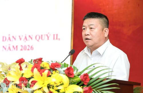 Đồng chí Võ Hoàn Hải phát biểu định hướng công tác tuyên giáo, dân vận quý III.