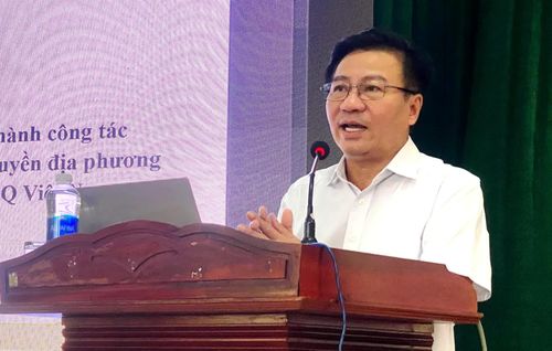 Đồng chí Đào Mạnh Hùng, Phó Chủ tịch Thường trực Ủy ban MTTQ Việt Nam tỉnh phát biểu bế mạc tại hội nghị - Ảnh: Đ.V