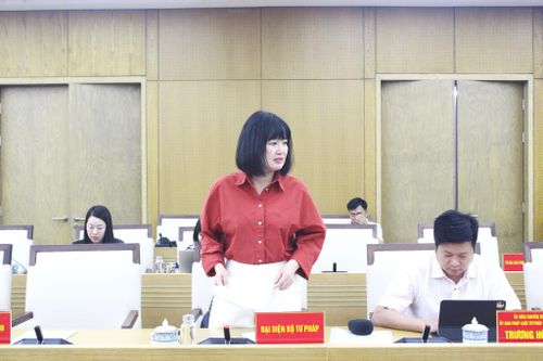 Đại diện Bộ Tư pháp giới thiệu các điểm sửa đổi, bổ sung tại dự thảo Luật