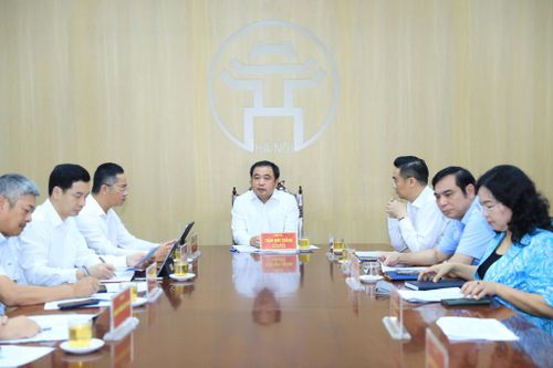 Bí thư Thành ủy Hà Nội Trần Đức Thắng phát biểu chỉ đạo tại buổi tiếp công dân. Ảnh: Nguyễn Quang