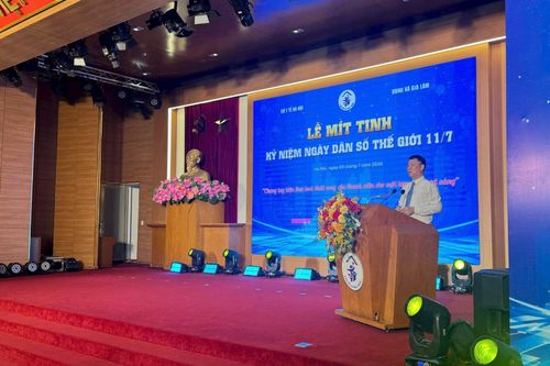 Tiến sĩ Lê Thanh Dũng, Cục trưởng Cục Dân số (Bộ Y tế) phát biểu. Ảnh: Mai Hoa