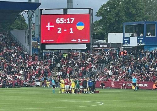  Eriksen ngã quỵ giữa trận đấu với Ukraine hồi tháng 6. 