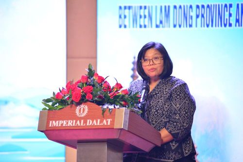 Bà Carolina Tinagon – Tổng lãnh sự quán nước Cộng hòa Indonesia tại TP Hồ Chí Minh tin tưởng Lâm Đồng sẽ trở thành điểm đến hấp dẫn đối với du khách Indonesia