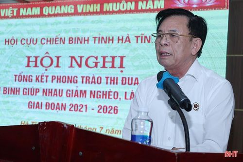 Ông Nguyễn Đức Tới - Phó Chủ tịch Ủy ban Mặt trận Tổ quốc tỉnh, Chủ tịch Hội Cựu chiến binh tỉnh Hà Tĩnh phát động phong trào "Cựu chiến binh giúp nhau giảm nghèo, làm kinh tế giỏi" giai đoạn 2026 – 2031.
