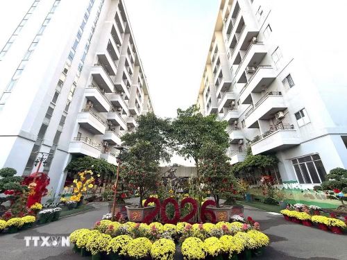 Khu nhà ở xã hội Thiên Phát trong Khu chế xuất Linh Trung 2, TPHCM. (Ảnh: Thanh Vũ/TTXVN)