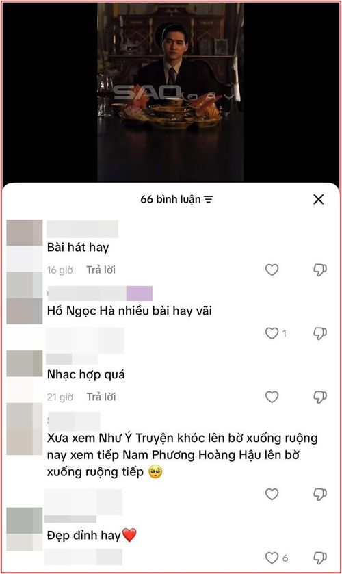 Nhiều khán giả cho rằng ca khúc này của Hồ Ngọc Hà quá hợp để làm nhạc phim Hoàng hậu cuối cùng.