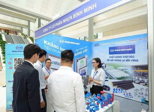 Nhựa Bình Minh giới thiệu các giải pháp ống nhựa chất lượng cao tại Triển lãm “Con đường xanh - NetZero Việt Nam”.