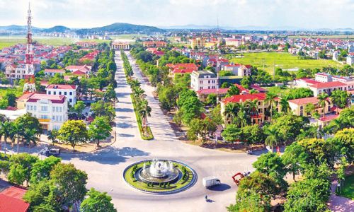  Một góc trung tâm xã Gia Bình. 