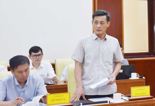 Lãnh đạo Sở Tài chính báo cáo kết quả giải ngân vốn của Tổ công tác số 1