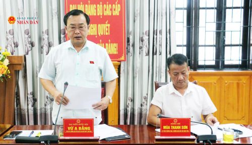 ĐBQH Vừ A Bằng phát biểu tại cuộc làm việc