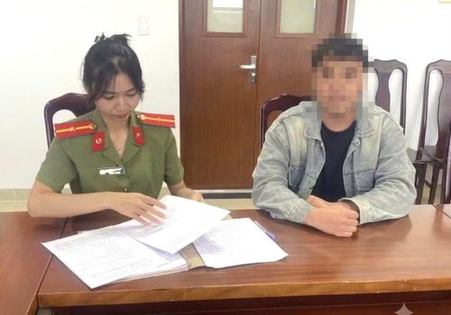  B.V.H thừa nhận hành vi vi phạm khi làm việc với cơ quan Công an. 
