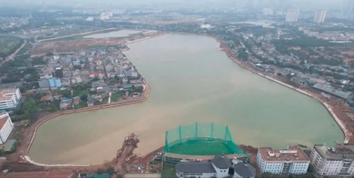 Dự án hồ điều hóa Phú Đô đã đủ điều kiện tiếp nước mùa mưa năm 2026. Ảnh: PV