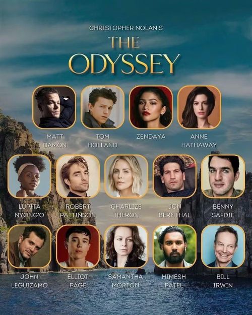 Quy tụ nhiều ngôi sao hàng đầu Hollywood là một trong những yếu tố giúp "The Odyssey" trở thành tác phẩm được mong đợi nhất mùa hè này. Ảnh: @NolanAnalyst